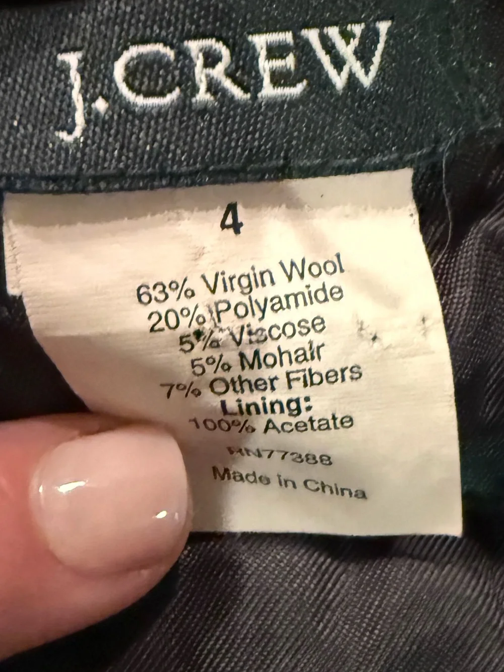 J. Crew women’s multicolor tweed virgin wool mini skirt  gold zipper detail
